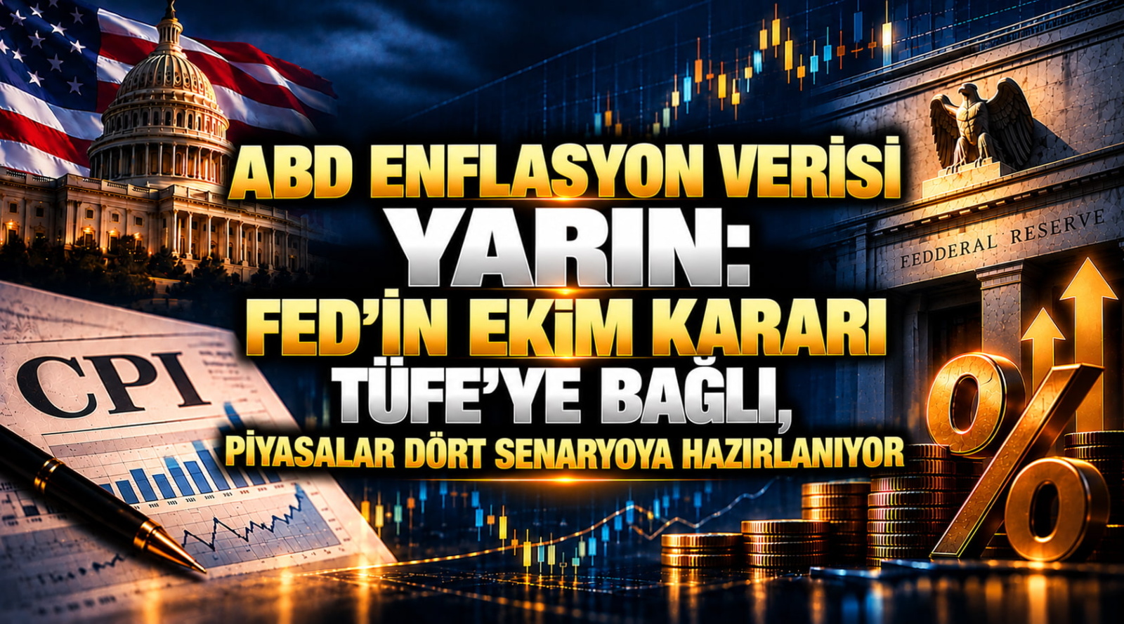 ABD Enflasyon Verisi Çarşamba Açıklanıyor: Fed’in Ekim Kararı TÜFE’ye Bağlı, Piyasalar Dört Senaryoya Hazırlanıyor