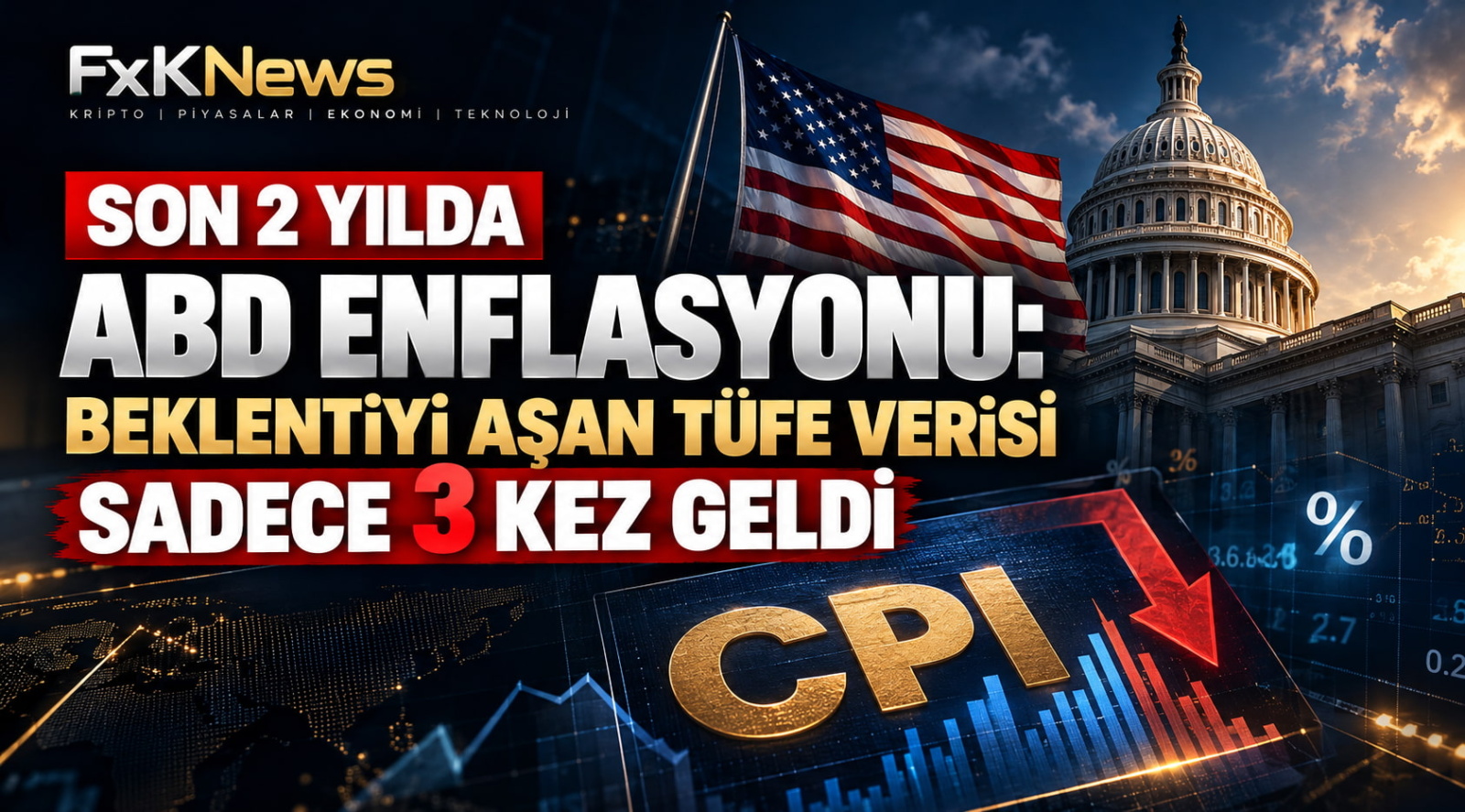 Son 2 Yılda ABD Enflasyonu: Beklentiyi Aşan TÜFE Verisi Sadece 3 Kez Geldi