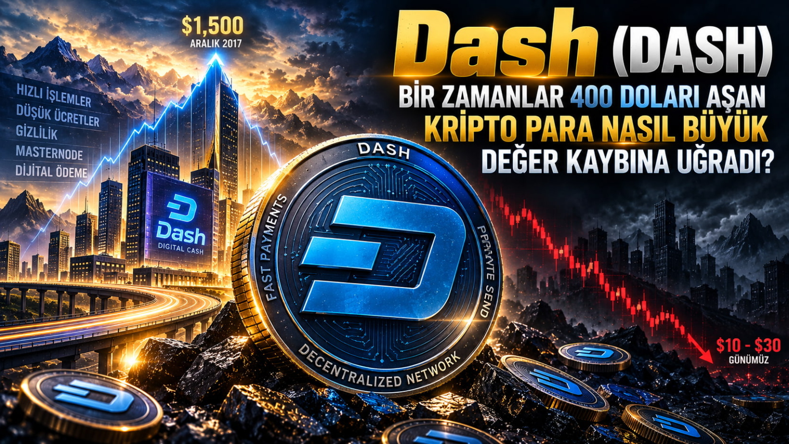Dash (DASH): Bir Zamanlar 400 Doları Aşan Kripto Para Nasıl Büyük Değer Kaybına Uğradı?
