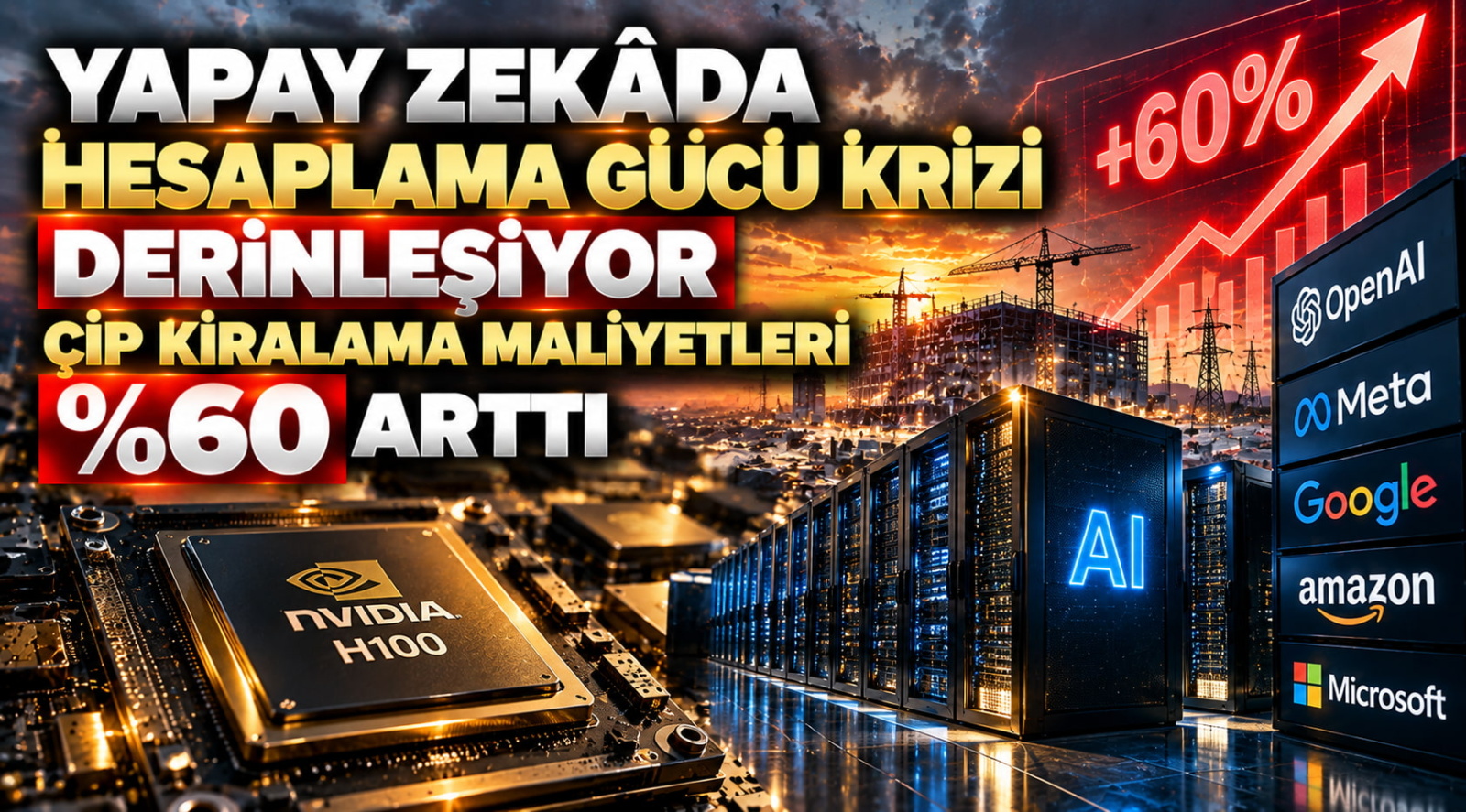Yapay Zekâda Hesaplama Gücü Krizi Derinleşiyor: Çip Kiralama Maliyetleri %60 Arttı